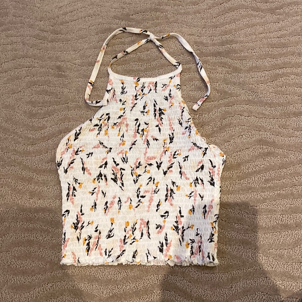 garage floral halter top